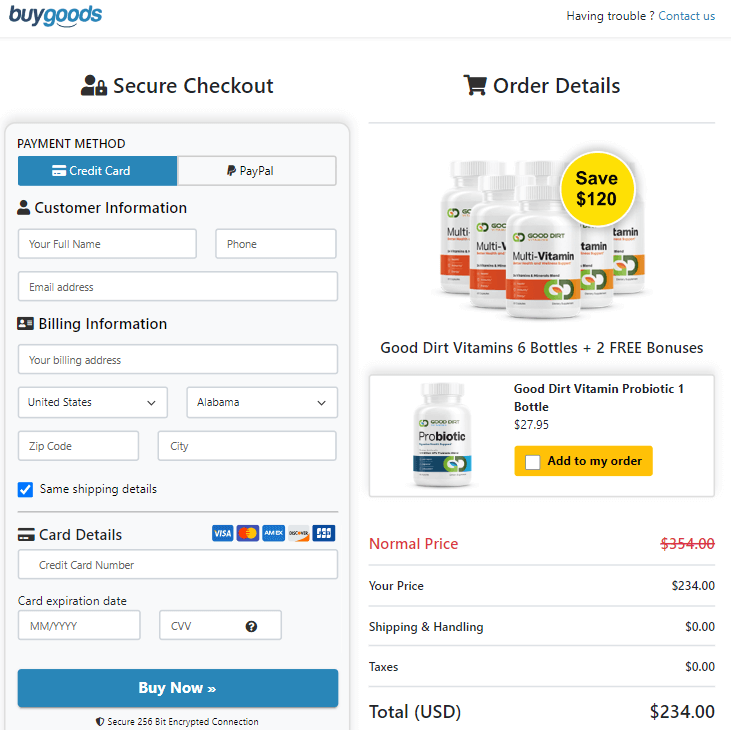 good dirt vitamins order page